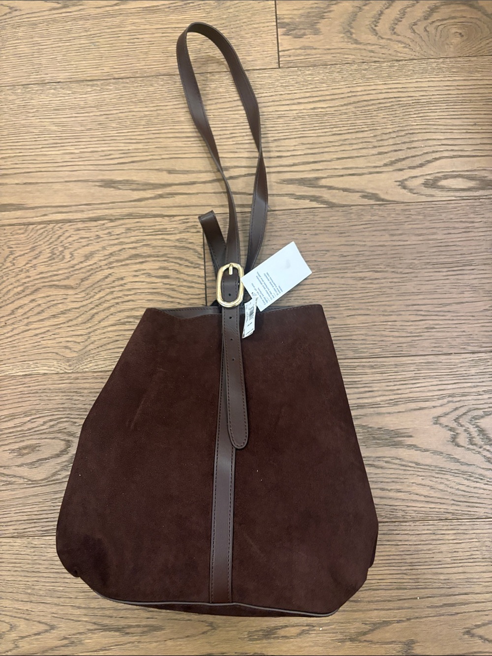 Old Navy Brown Suede (vegan )Bucket Shoulder Bag
